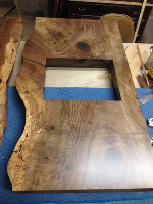 Walnut Vanity Top with Sink cutout
